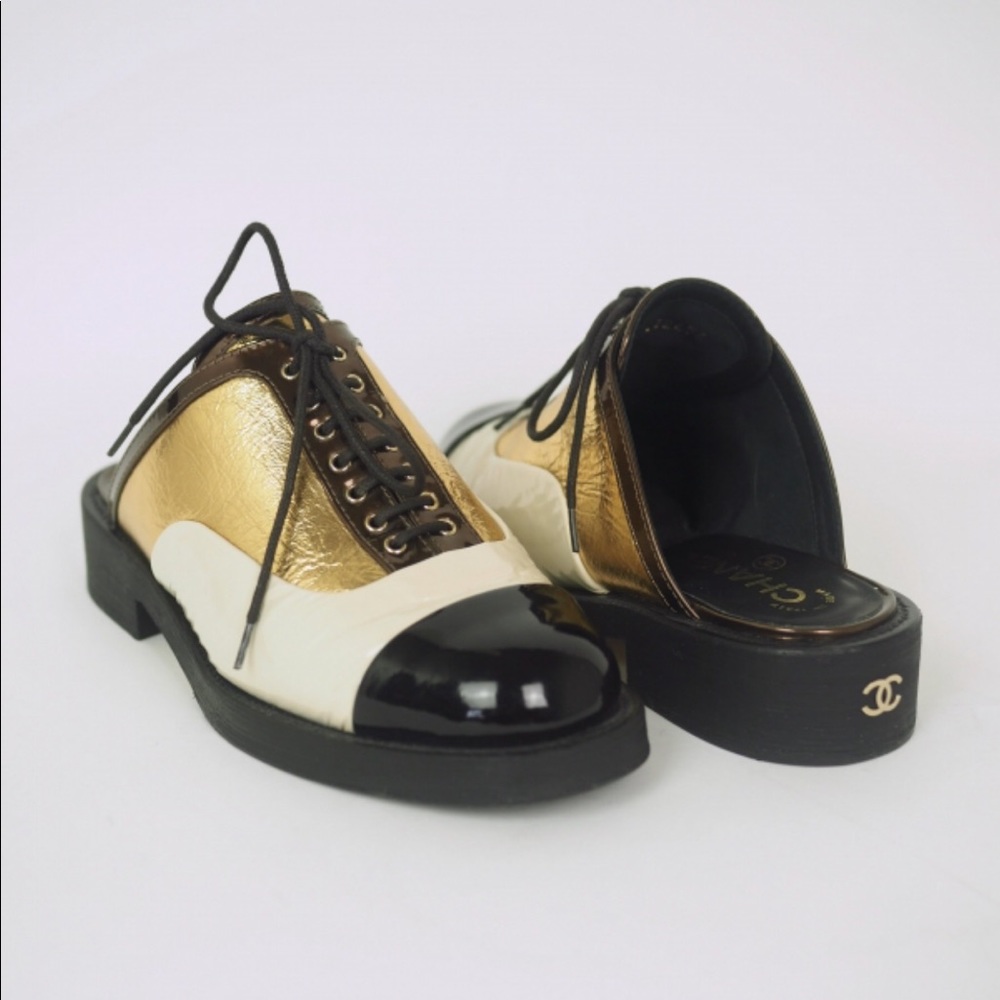 Authentic CHANEL Oxford Mules